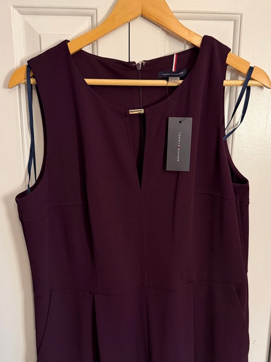 Tommy Hilfiger Pants - Tommy Hilfiger Keyhole Wide Leg Jumpsuit Deep Plum NWT Size 14